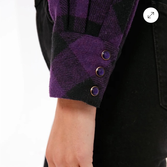 TUCKERNUCK Aubergine Check Parker Shacket - Picture 8 of 8